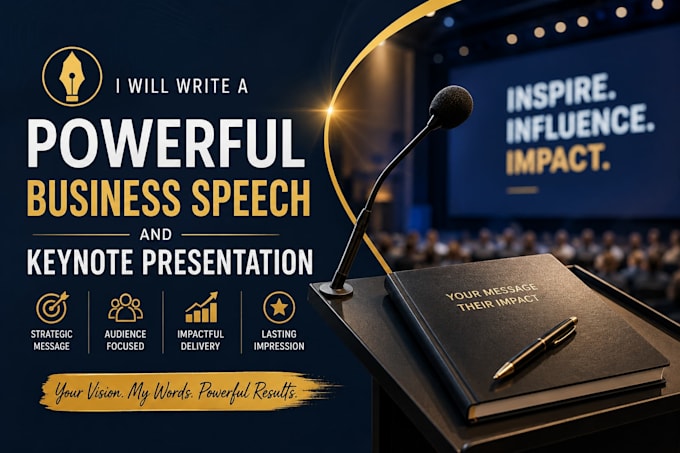 write a powerful business speech and keynote presentation