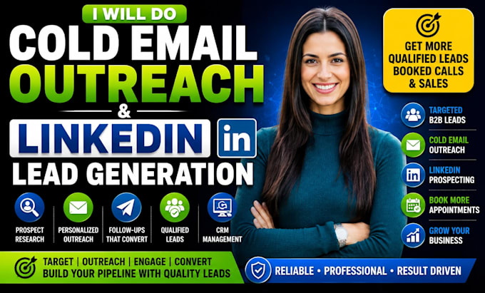 do cold email outreach and linked lead generation
