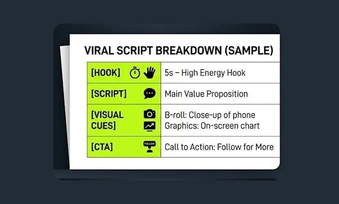 create short form video strategy, viral scripts and growth plan