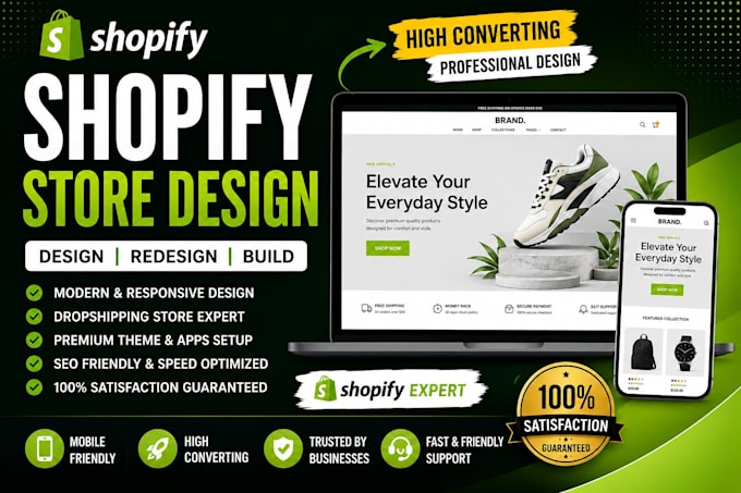 design shopify store redesign shopify dropshipping wesbite build shopify store