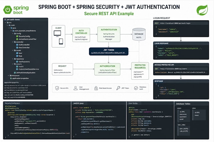 develop java spring boot rest apis with mysql and hibernate