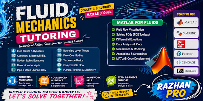 tutor fluid mechanics and matlab