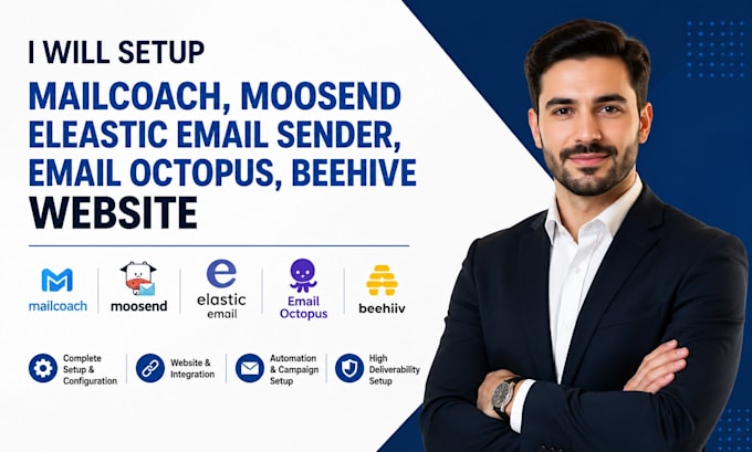 setup mailcoach moosend eleastic email sender email octopus beehive website