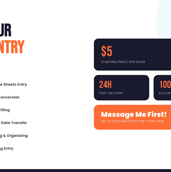 do data entry, online form filling and excel work