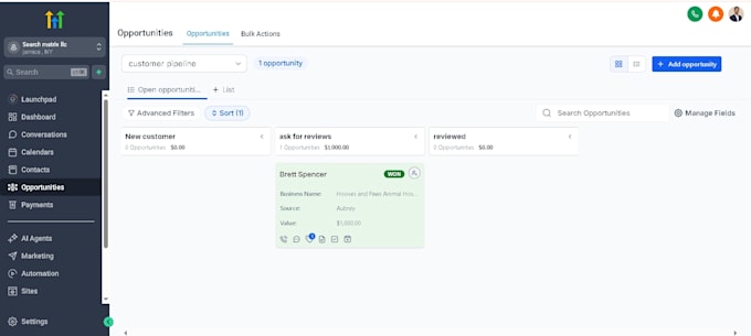 build gohighlevel ai automation, workflow, sales funnel