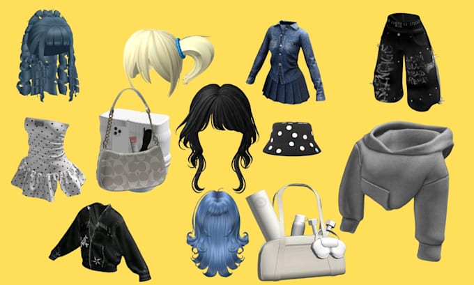 3d roblox ugc model accessories 3d model game art hair models ugc roblox clothes