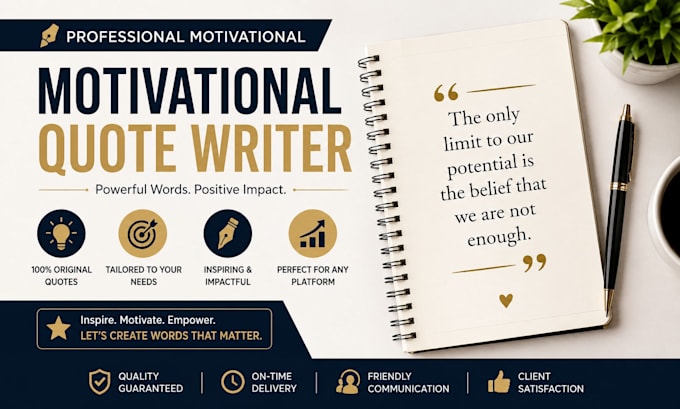 write powerful motivational quotes and inspirational content