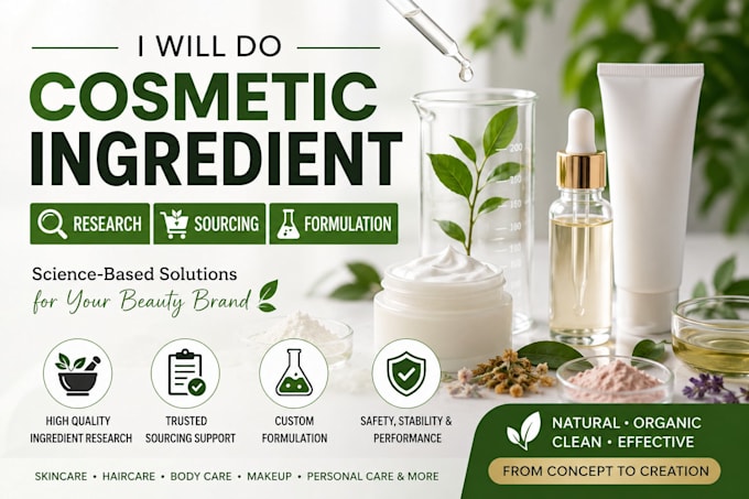 do cosmetic ingredient research sourcing formulation