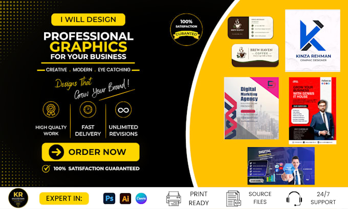 design modren and professional graphic for your brand