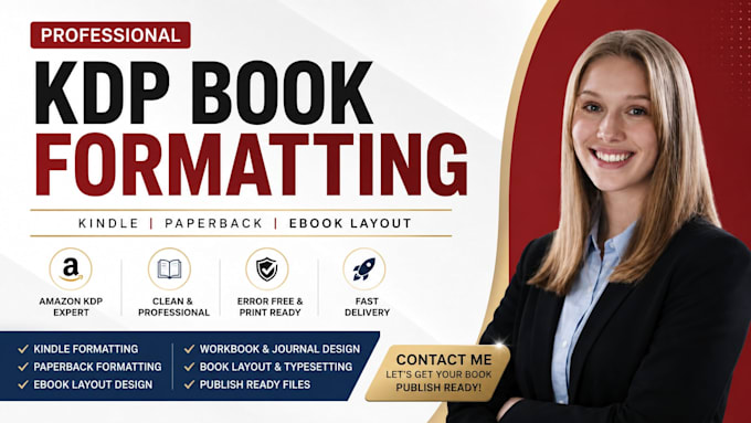 format your paperback and ebook for amazon KDP publishing