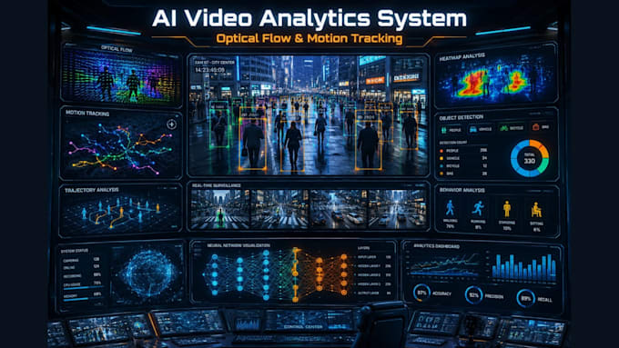 develop optical flow motion tracking and ai video analytics system