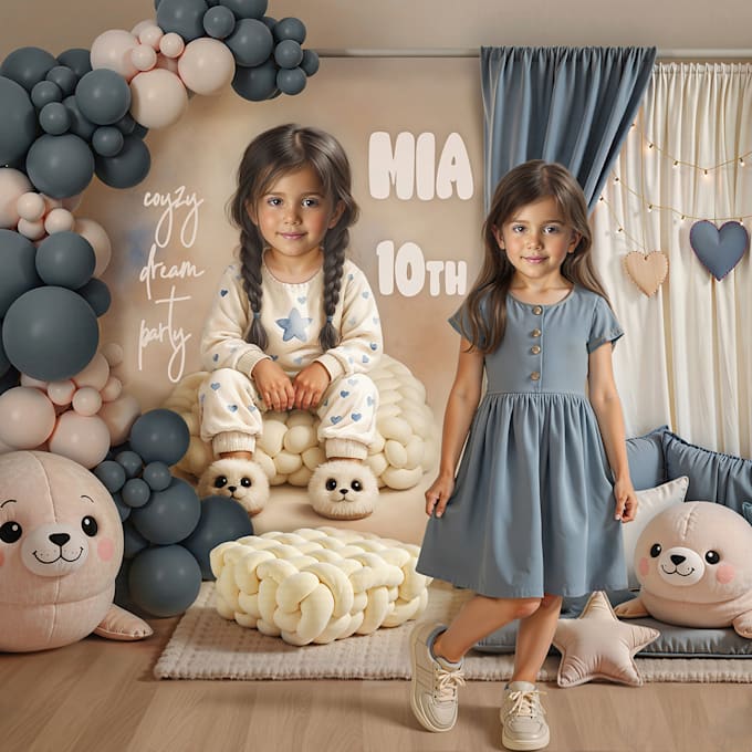 create a cohesive birthday party visual concept