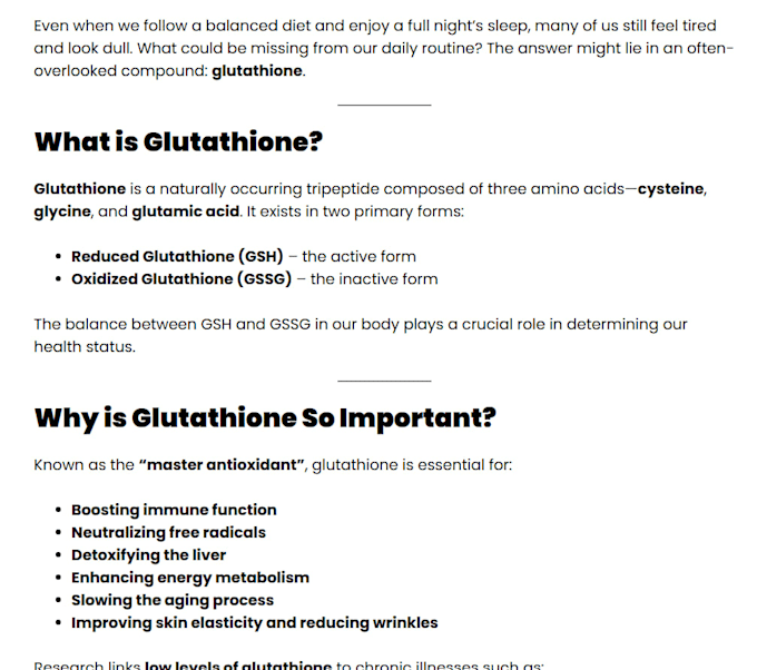 write evidence based health and nutrition blog content