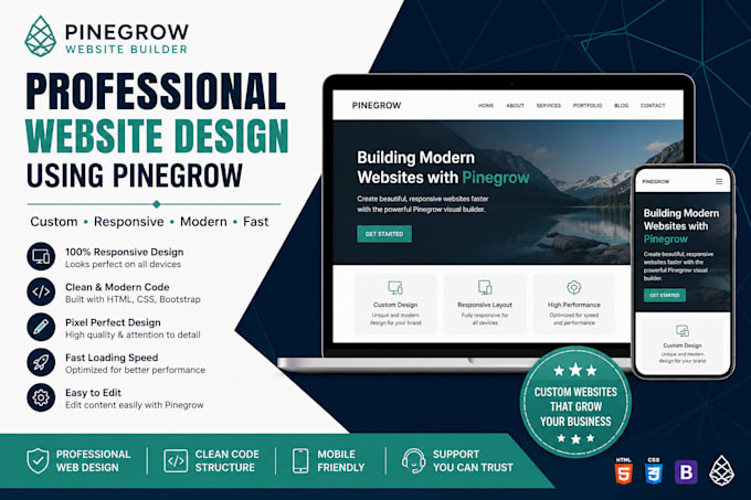 design mobirise nicepage mobirise onepage landing page pinegrow website builder