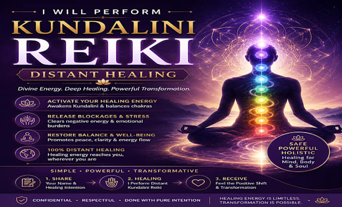 perform kundalini reiki distant healing