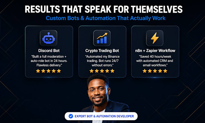 build discord bot, telegram bot, python bot, n8n zapier automation