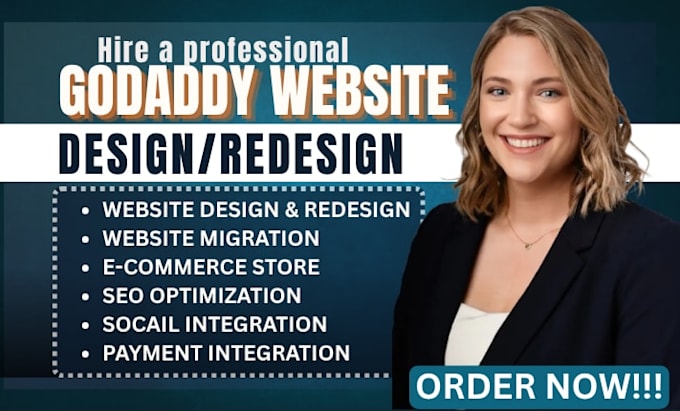 do godaddy, website design, godaddy website redesign, wordpress website, godaddy