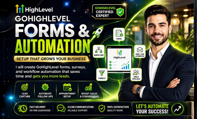 create gohighlevel forms surveys and workflow automation