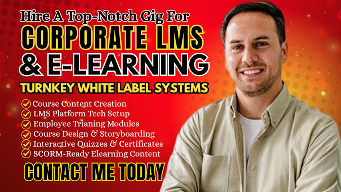 build white label elearning course content corporate training and lms setup
