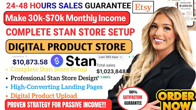 sales guarantee complete stan store setup, stan store, stan store marketing