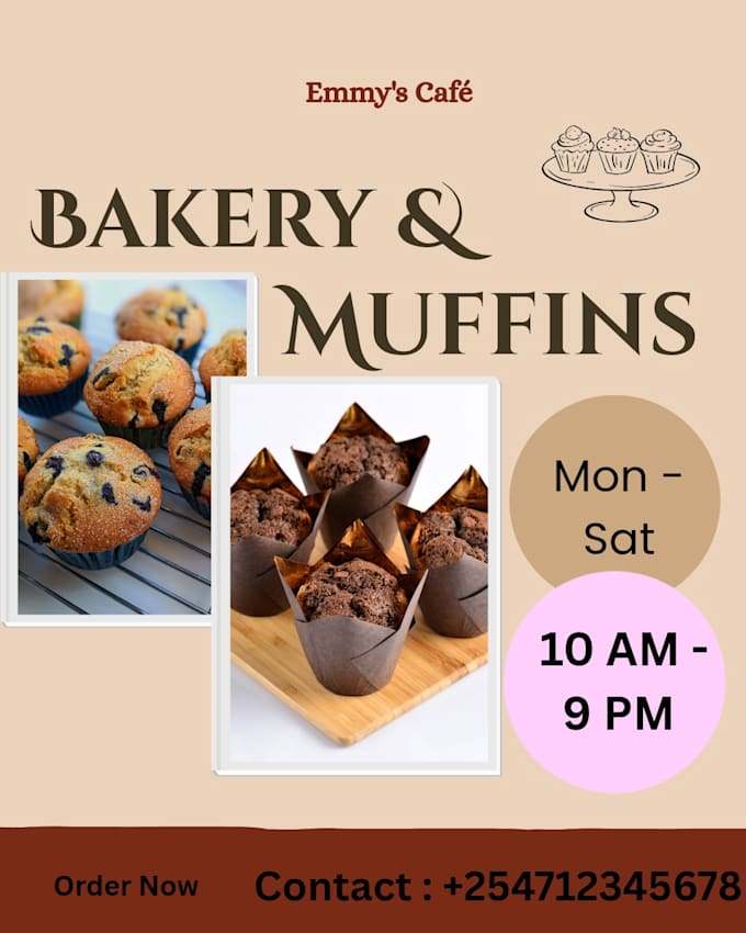 create aesthetic bakery logo for your business