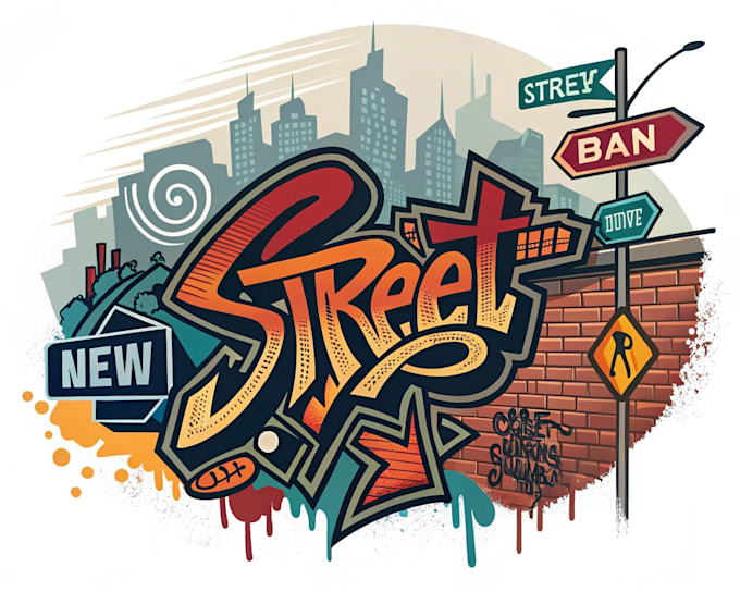 make professional graffiti logo and urban style art