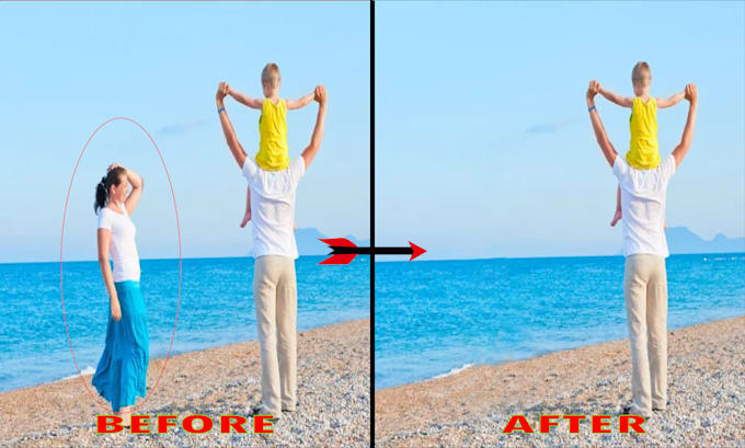 remove unwanted objects from photos professionally