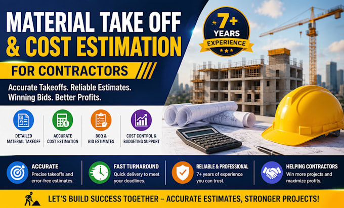 do material take off and cost estimation for contractors