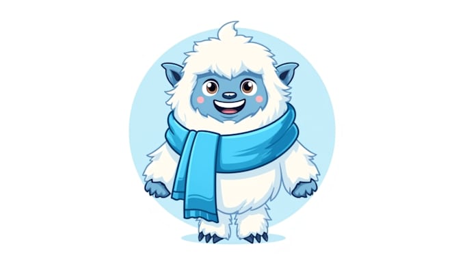 do unique yeti mascot logo design for your brand