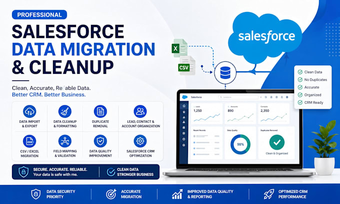 do salesforce data migration and cleanup