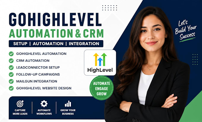 setup gohighlevel automation CRM workflow website and leadconnector