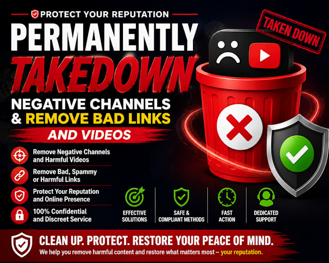 remove negative youtube content permanently