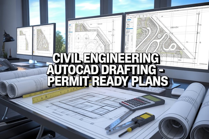 civil engineering autocad drafting site plan grading drawings