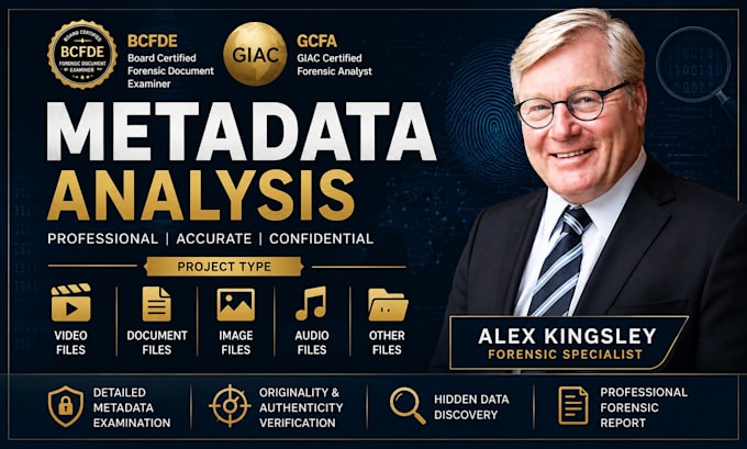 do metadata editing, data extraction for video, audio, image, file authenticity
