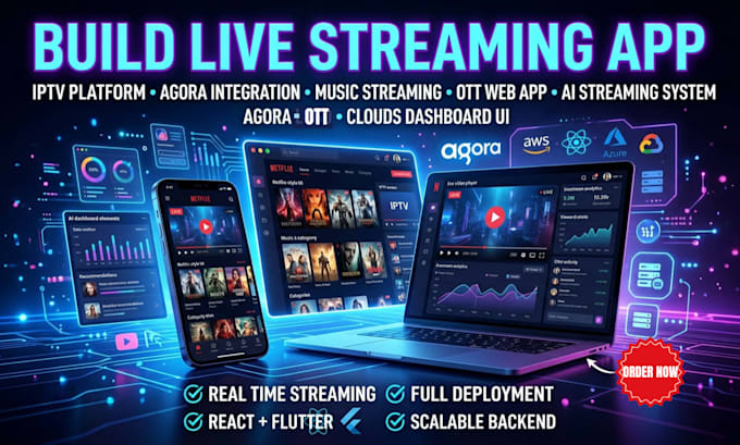 develop live streaming app ott music video live streaming app streaming website