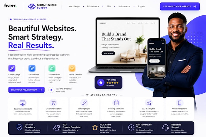 build squarespace website design, squarespace design, squarespace redesign