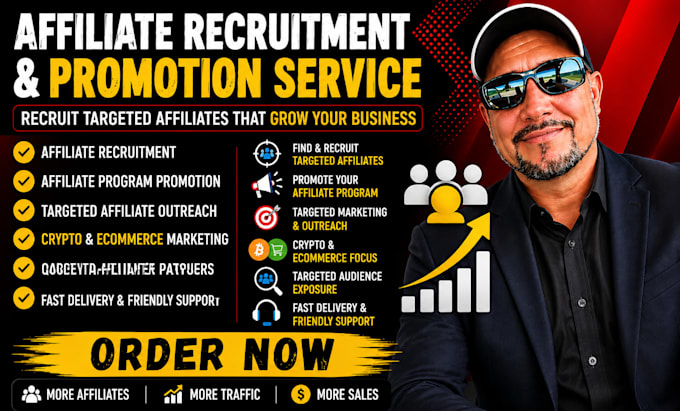 recruit targeted affiliates for crypto and ecommerce