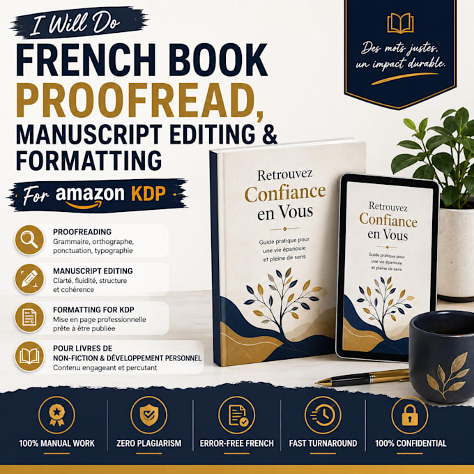 proofread and format your french ebook for amazon KDP