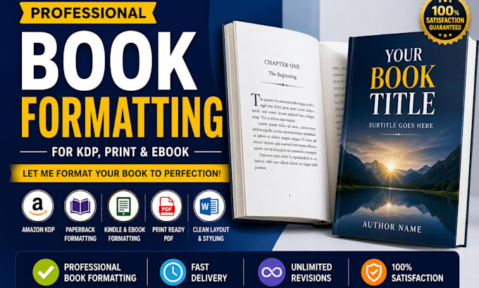 book formatting amazon KDP formatting paperback formatting ebook formatting