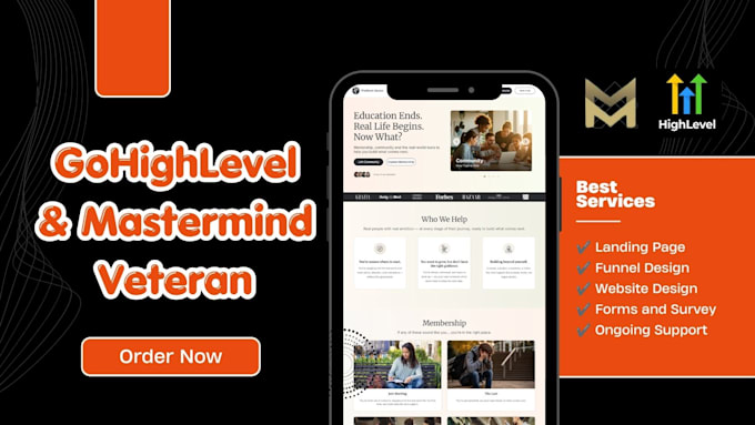 setup gohighlevel online course sales funnel mastermind