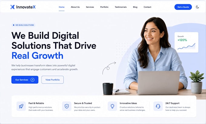 design and develop a modern responsive website