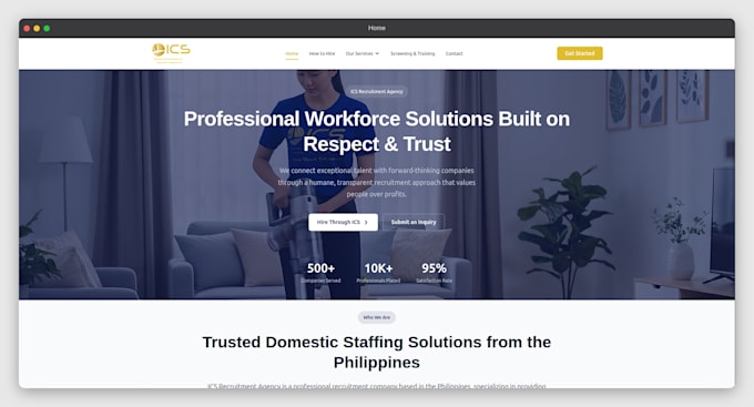 build a responsive landing page in angular or HTML CSS