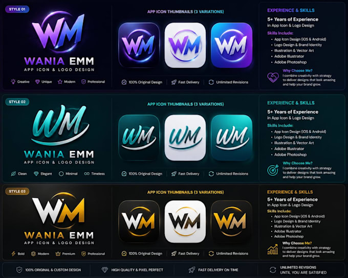 create high CTR unique app icon, gaming and logo design