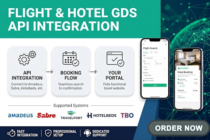 integrate gds api to filght hotel booking travel develop amadeus hotelbeds tbo