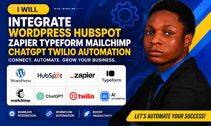 integrate wordpress hubspot zapier typeform mailchimp chatgpt twilio automation