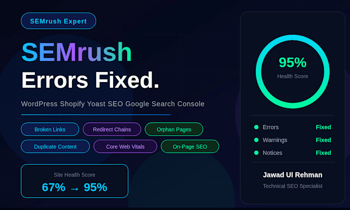 fix semrush site audit errors and technical SEO issues on your site