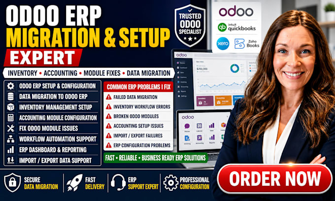 migrate data to odoo erp setup inventory accounting fix module issues
