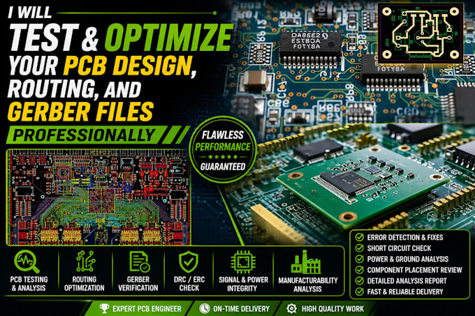 test and optimize your pcb design, routing, and gerber files professional