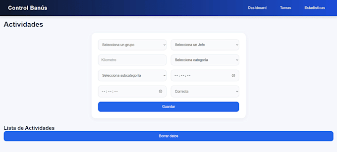 do a web with a interactive and modern front end