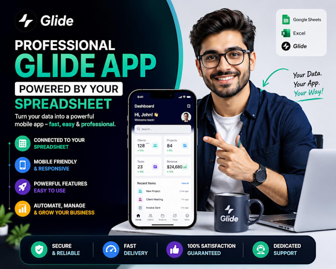 build a professional glide app powered by your spreadsheet